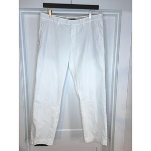Banana Republic Aiden Slim Chino White 100% Cotton Pants Mens 36x32 Nautical